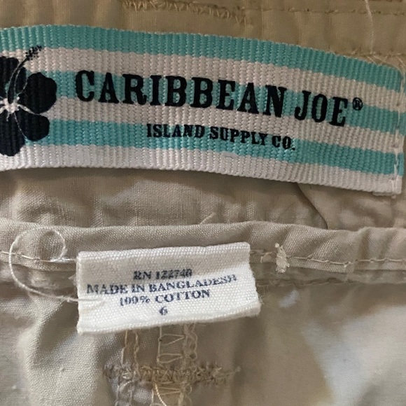 Caribbean Joe Women's Tan Cargo Pants - Picture 4 of 4